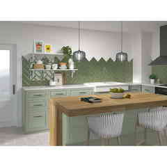 10x20 cm Bissel Green Olive Mainzu diamond-coated wall tile with glossy surface