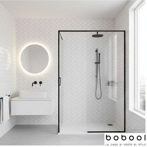 10x30 glossy tile covering Bissel Liso Bianco Mainzu