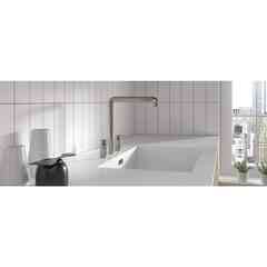 10x30 glossy tile covering Bissel Liso Bianco Mainzu