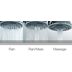 2 jets+massage shower head, chrome, 9.3 cm round, universal connection - Duetto Rain, Bossini