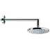 20 cm round modern shower head, with 35 cm squared wall arm, chrome - Oki, Bossini