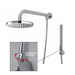 20cm round shower head, 35cm cylinder wall arm, integrated hand shower - Oki-Renovation, Bossini
