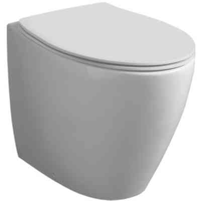 Modern style back-to-wall vase in white ceramic - LFT, Simas