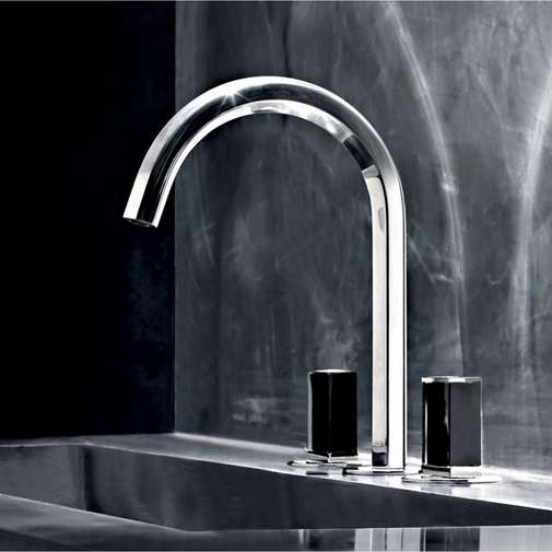 3-hole washbasin mixer with chrome pressure pop-up waste - Venice, Fantini