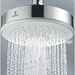 3-jet shower head, anti-limestone, round diameter 14, universal connection - Dinamic, Bossini