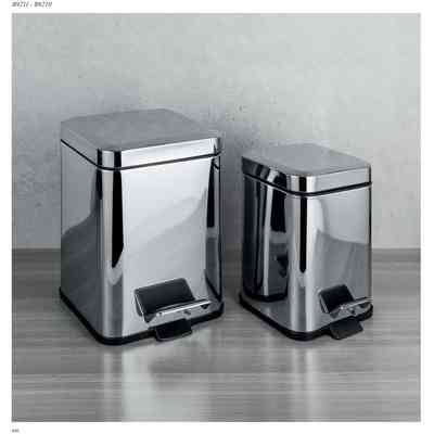 3 lt soft close toilet paper bin, chromed steel - Poubelle, Colombo Design