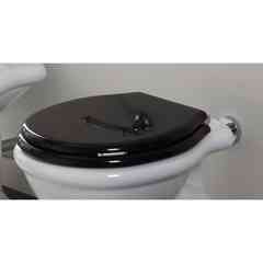 Glossy black pot cover with chrome hinges by Simas