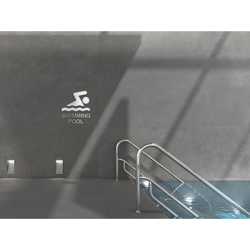 5,5 mm dünnes gehobeltes Feinsteinzeug in Betonoptik Color30 Cem 100x300 - Cement Project, Kerlite, dunkelgrau