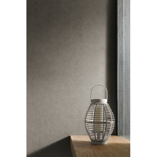 5.5 mm thin porcelain stoneware for outdoor use, dark gray Argerot Layè 100x100 cm - Cluny, Kerlite