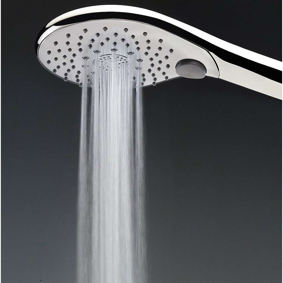90 cm sliding rail with mixer, 6-jet anti-twist hand shower - Syncronia, Bossini