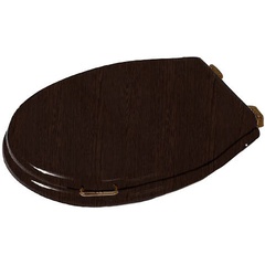 Abattant WC bois, charnières bronze - Lante, Simas