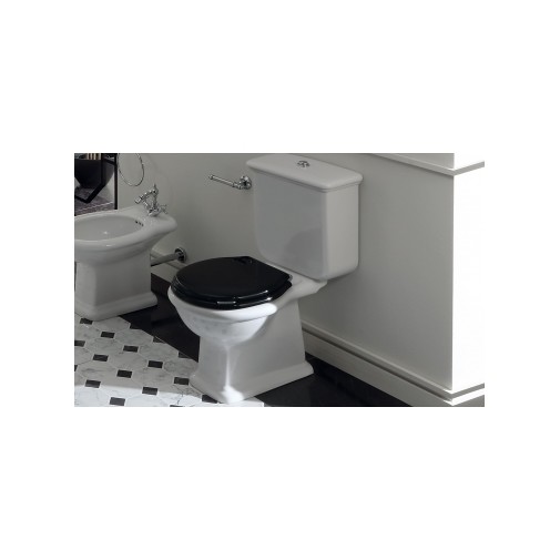 Abattant WC Lante coloré avec charnières chromées, noir lent