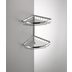 Accessoire de douche d'angle mural avec deux paniers superposés, chromé - Colombo Design