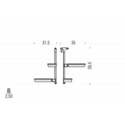 Accessory holder for shower cubicles in plastic with chromed finishes - Gipsy, Colombo Design