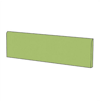 Acid Green solid color porcelain stoneware skirting board 9x60cm - Architecture, Casalgrande Padana