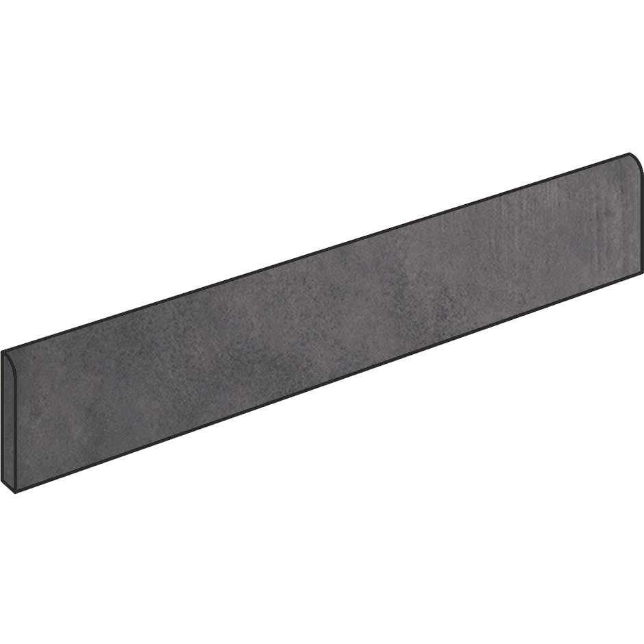 Anthracite concrete effect skirting board 9x59.5 cm, rectified - Entropia, Dom Ceramiche