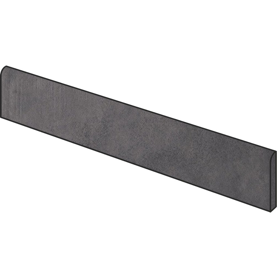 Anthracite concrete effect skirting board 9x59.5 cm, rectified lapped - Entropia, Dom Ceramiche