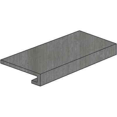 Anthracite formwork concrete effect porcelain stoneware step 33x60cm - Cement, Casalgrande Padana