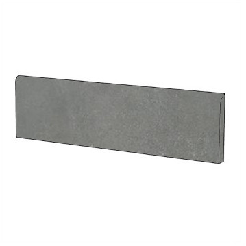 Anthrazit Fußleiste aus Feinsteinzeug Betonoptik 9x60cm - Cement, Casalgrande Padana
