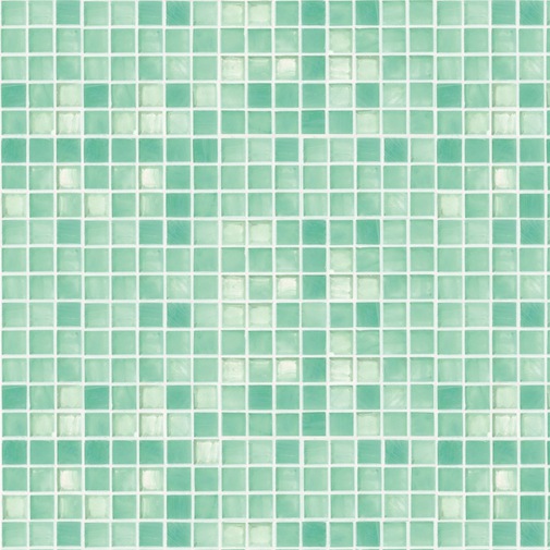 Aquamarin Glasmosaik, Fliesen 1,5x1,5 cm, mit Einbausatz OP 15.38 - Opera, Bisazza