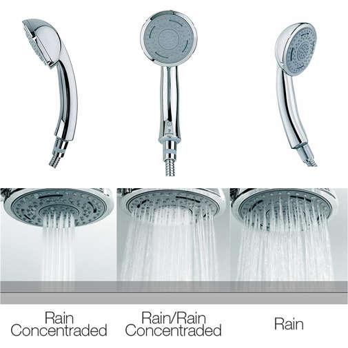 Asta doccia regolabile 80cm anticalcare stile classico  Duetto Rain, Bossini