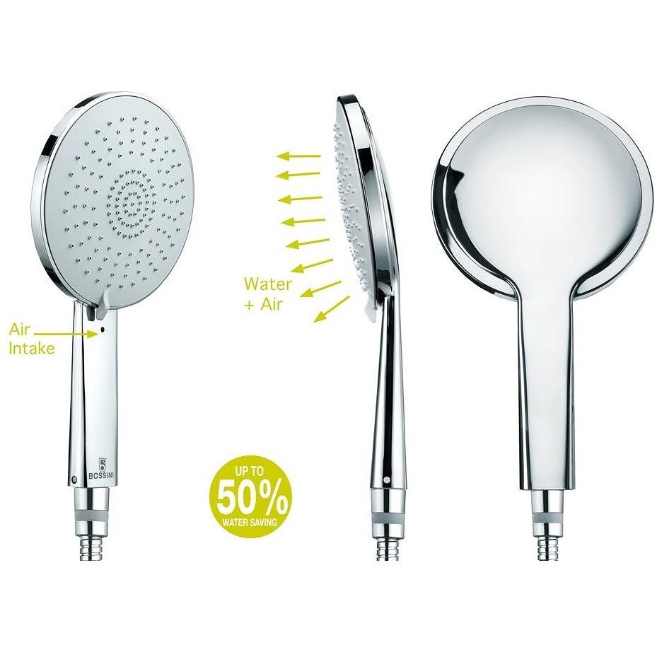 Asta saliscendi 70 cm, doccetta 3 getti risparmio acqua antitorsione - Syncronia, Bossini