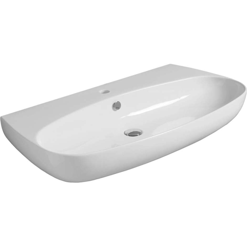 Aufsatz- oder Wandwaschbecken 100 cm weiß matt - Vignoni, Simas