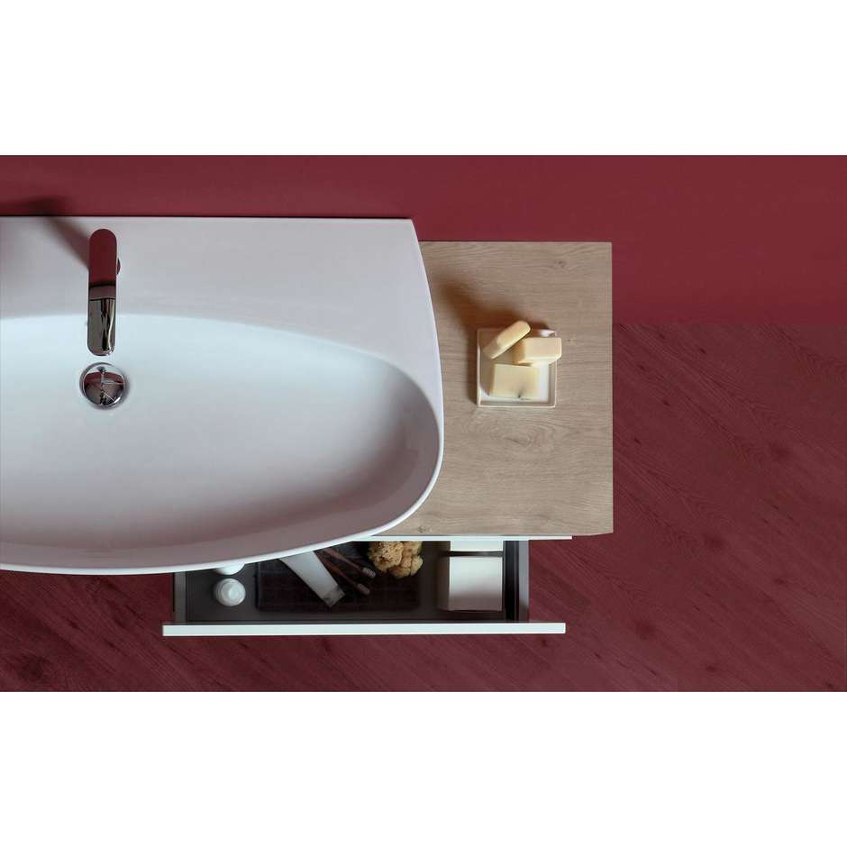 Aufsatz- oder Wandwaschbecken aus mattweißer Keramik 60 cm - Vignoni, Simas