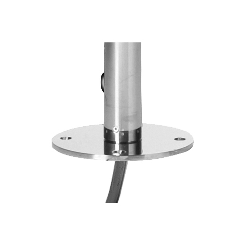 Außenduschsäule aus Edelstahl mit Duschkopf mit 20 cm Durchmesser, Absperrventil nur für kaltes Wasser - Oki Floor, Bossini