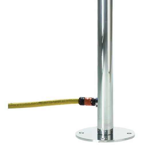 Außenduschsäule mit Duschkopf Ø 25 cm und zeitgesteuertem Knopfhahn, externe Wasserversorgung - Oki, Bossini