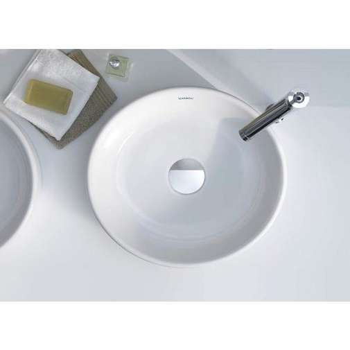 Bacinella da appoggio soprapiano con rettifica senza troppopieno bianco 43,5 cm - Starck 2, Duravit