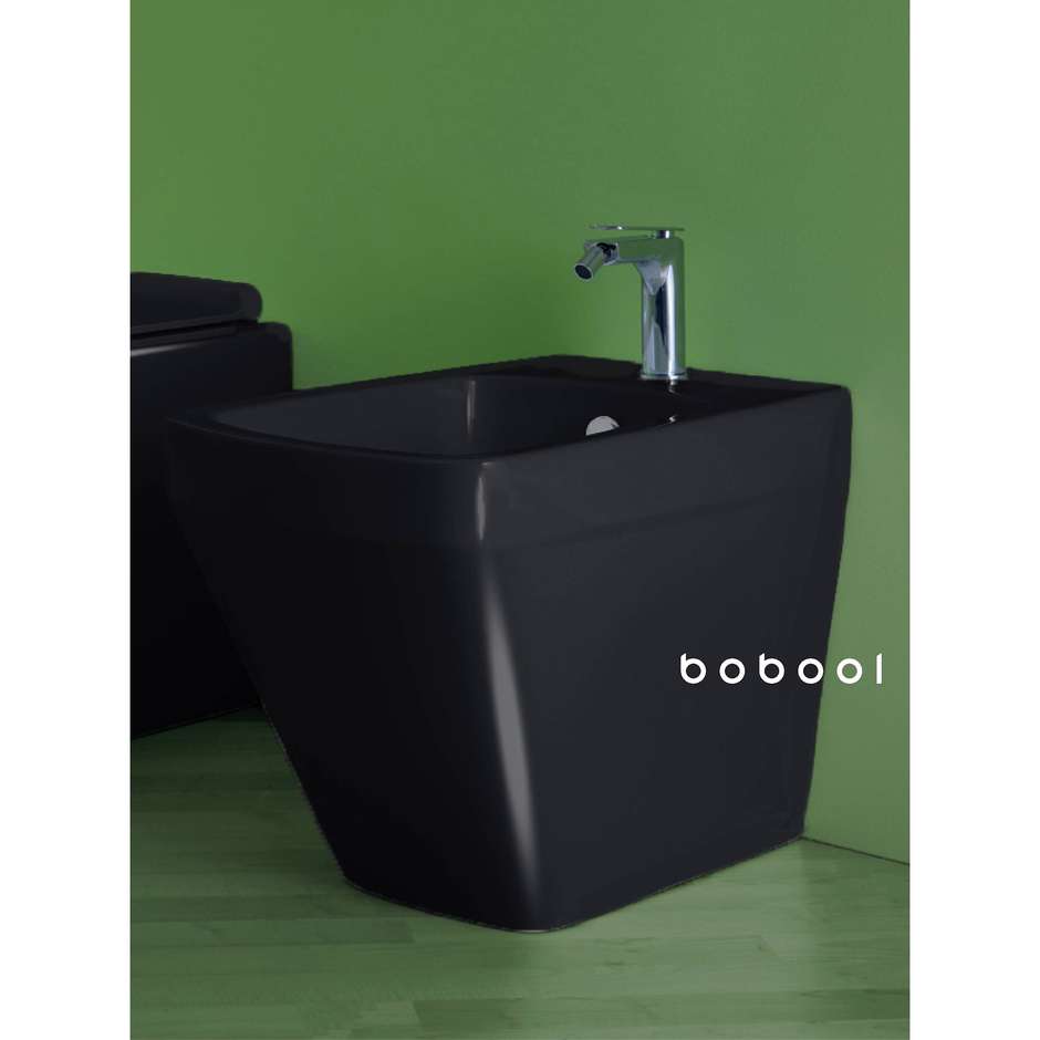 Back to wall glossy black bidet - Baden Baden, Simas