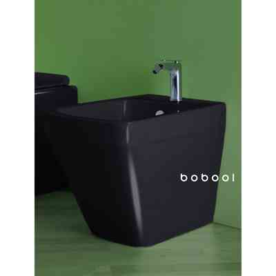 Back to wall glossy black bidet - Baden Baden, Simas