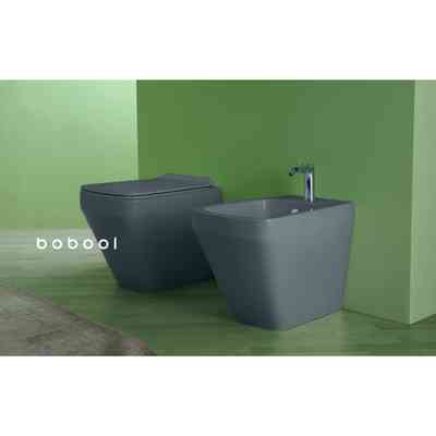 Back-to-wall matt cement bidet - Baden Baden, Simas