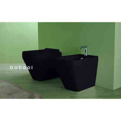 Back to wall mattschwarzes Bidet - Baden Baden, Simas