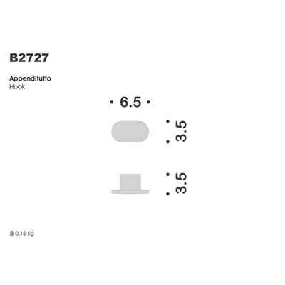 Bademantelhalter aus verchromtem Messing - Basic, Colombo Design