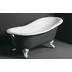 Baignoire de style rétro avec pieds, en fonte avec intérieur émaillé blanc - Simas