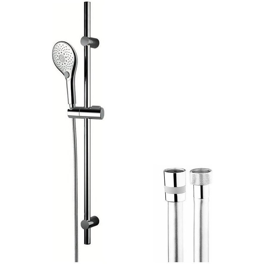 Barre coulissante douchette 90 cm 6 jets flexible anti-torsion - Syncronia, Bossini