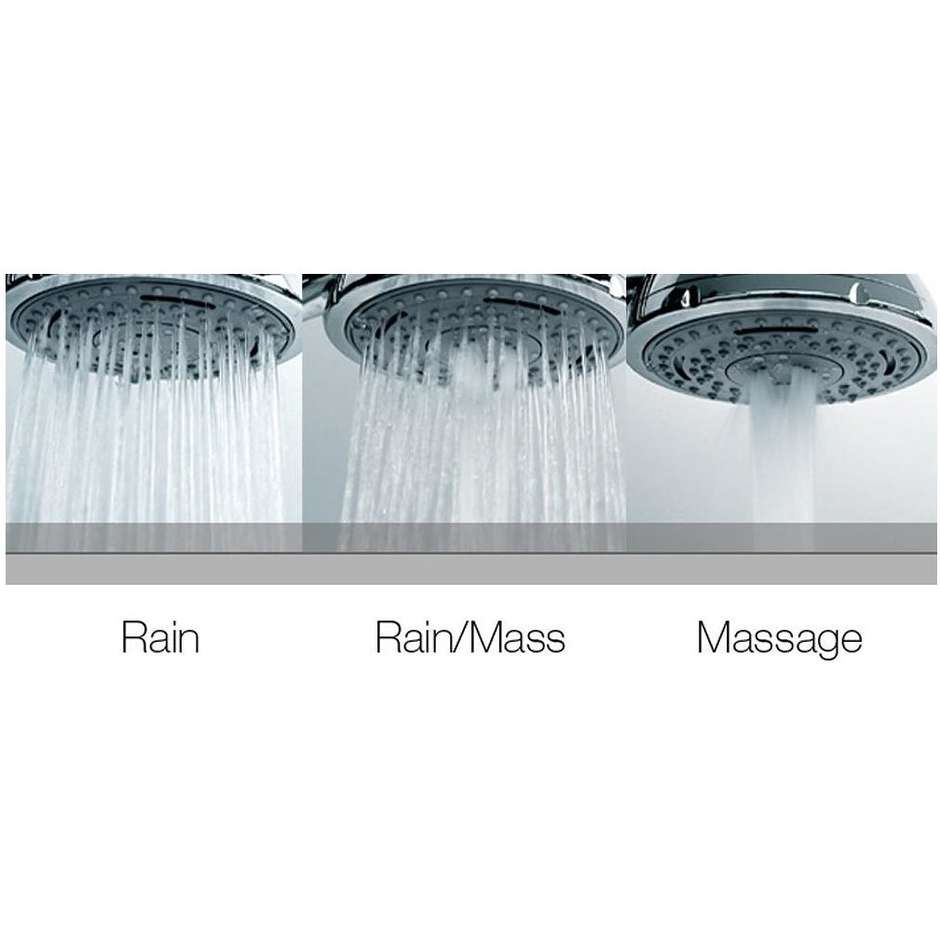 Barre coulissante réglable 70 cm, douchette 3 jets anti-torsion - Duetto Mas, Bossini