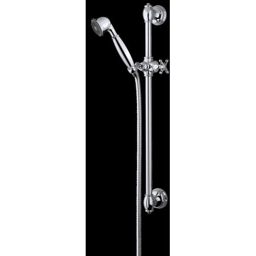 Barre coulissante style vintage 60 cm, douchette ronde 6,8 cm - Classic, Bossini