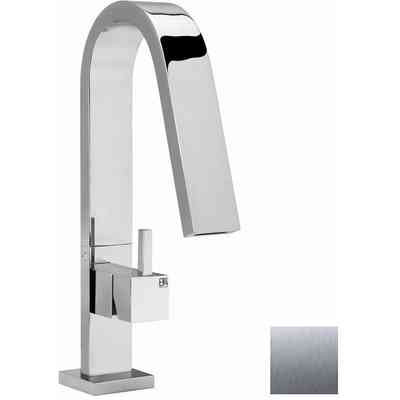 Basin mixer without pop-up plug brushed nickel h30 cm - Hito Quarantuno, Geda