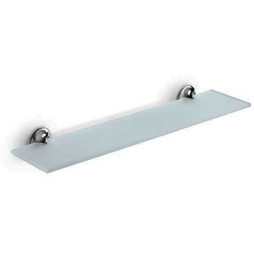 Bathroom shelf in etched clear glass 40 cm - Venessia Lineabeta