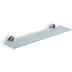 Bathroom shelf in etched clear glass 40 cm - Venessia Lineabeta