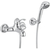 Bathtub kit complete with chromed external mixer with spout and hand shower with flexible hose - Lem, Bugnatese
