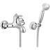 Bathtub kit complete with external mixer with spout and hand shower with flexible hose - Lem, Bugnatese