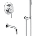 Bathtub kit complete with mixer with diverter, hand shower and chromed spout - Kobuk, Bugnatese