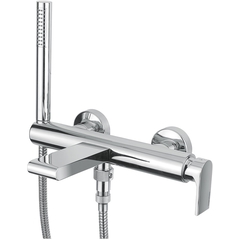 Bathtub kit with diverter complete with external mixer with spout and hand shower - Simple, Bugnatese
