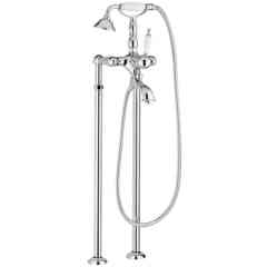 Bathtub set with freestanding stand and Oxford 6302P Bugnatese handshower