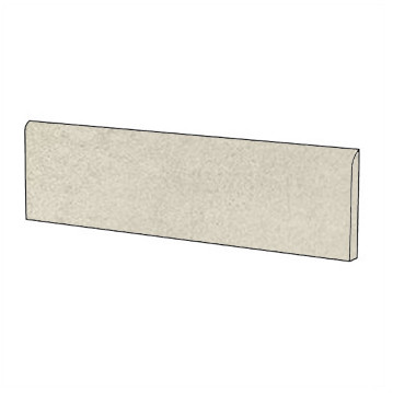 Battiscopa effetto cemento rasato gres porcellanato Beige 9x60cm - Cemento, Casalgrande Padana