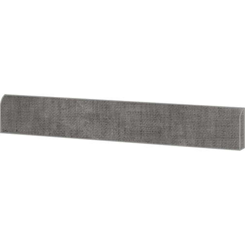 Battiscopa effetto cemento tessuto, in gres porcellanato, Dress Dark 7,3x60 cm - Set, Ceramica Sant'Agostino
